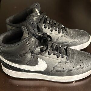 Nike Black and White Courtvision High Tops